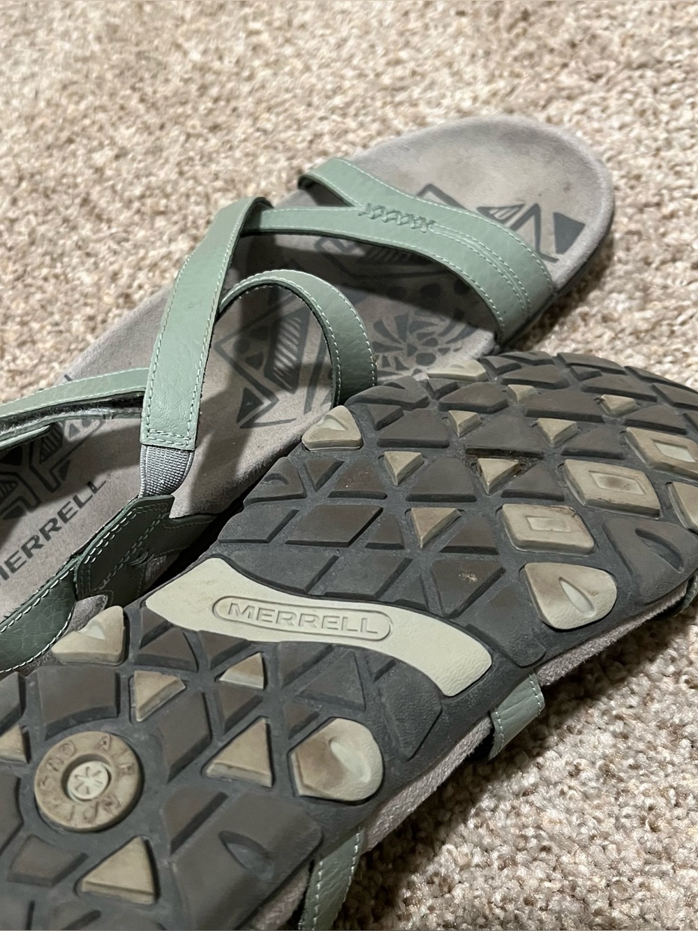 Merrell Women's Dove Crisscross Strappy Sandals in Sage Size 9 - Picture 8 of 9